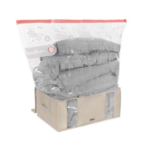 Sacchi salvaspazio custodia integrata Compactor Life set 2 XXL 210 l beige