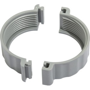 Ricambi piscina grigi: Due semigusci filettati per accessori piscina.