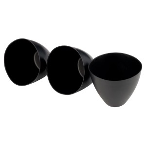 Set di 3 tazze per gesso, tazze di miscelazione nere per gesso, strumento per muratore e piastrellista.