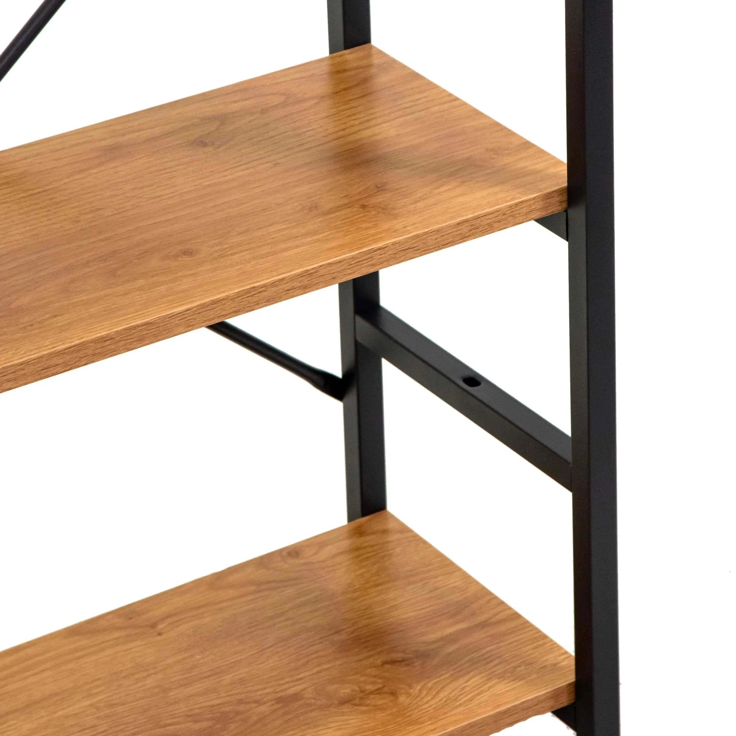 Scaffale in metallo e legno Achille 3 ripiani 60x28x83,5 cm_5
