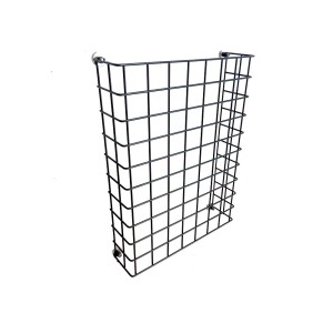 Cesto in filo metallico nero per tubi di scarico fumi, accessori per stufe.