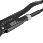 Chiave per tubi ad angolo LUX-TOOLS nera, 245 mm, con testa angolata a 45° e ganasce dentate per tubi fino a 12,5 mm.