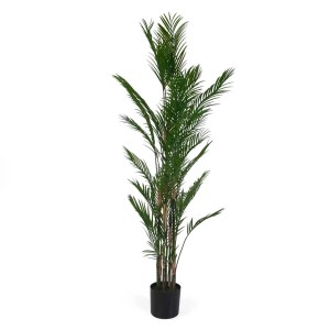 Palma Areca artificiale in vaso, pianta finta verde per interni.