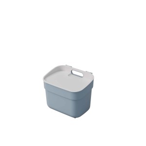 Cestino t.b.t. blu con coperchio bianco per il negozio online OBI.