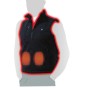 Gilet da lavoro nero t.b.t. con funzione riscaldante, ideale per le giornate fresche.
