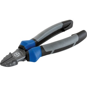 Tronchese laterale professionale LUX, 145 mm, con manico blu-grigio. Pinze per tagliare fili.