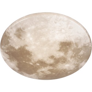Plafoniera LED bianca Reality Moonika con design a luna per bagno e soggiorno.