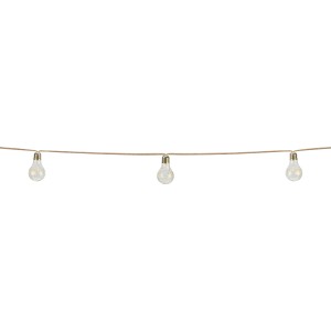 Catena luminosa Forcone con lampadine, LED bianco caldo, lunghezza 3,8 m.