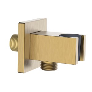 Supporto doccia color oro per accessori doccia.