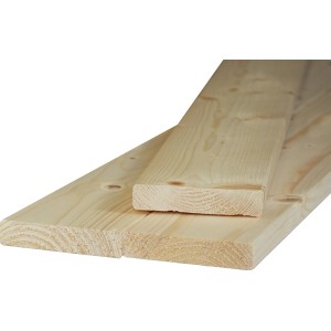 Listelli piallati t.b.t. in legno chiaro piallato, vista dettagliata della struttura del legno.