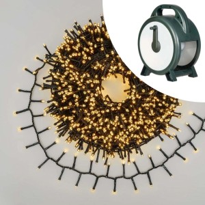 Catena luminosa da esterno arrotolata con avvolgitore.