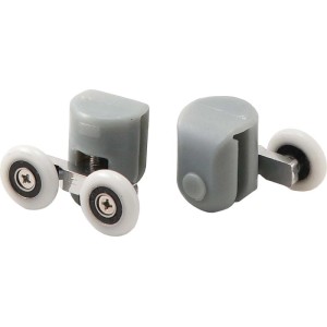 Rulli superiori doppi box doccia vetro 5 mm Idrostile ø25 mm grigio