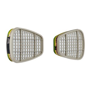 3M Filtri 6059 ABEK1, 1 Paio, per maschere respiratorie, per la protezione da gas e vapori.