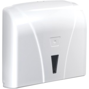 Dispenser di asciugamani di carta bianco per montaggio a parete, categoria accessori da parete.