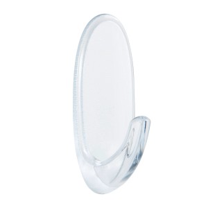 Gancio adesivo trasparente t.b.t. per bagno e cucina.