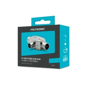 Splitter TV 9,52 mm nella confezione, accessorio video.