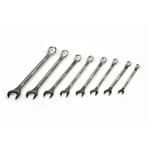 Set di chiavi meccaniche t.b.t. color argento in diverse dimensioni.