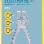 Set pinza per occhielli Rapid RPO5 con 3x35 occhielli. Pinza per occhielli.