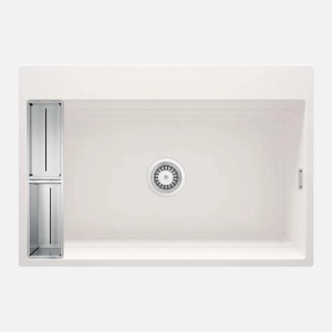 Lavello 1 vasca magnetico rettangolare Idrostile Guayos 520x220 mm Alabastro