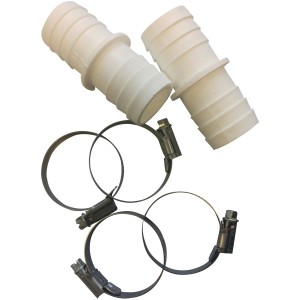 Summer Fun Connettore per tubo flessibile 38mm confezione da 2 con 4 fascette per installazioni piscina.