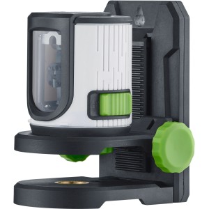 Laser a linee incrociate Laserliner EasyCross-Laser Green con staffa per un allineamento preciso.