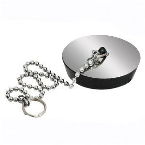 Tappo lavandino lucido con catena.