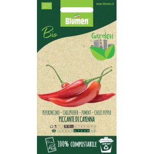 Semi biologici di peperoncino di Cayenna: Chili piccante per l'orto.