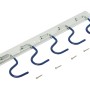 Barra porta attrezzi LUX Classic con 5 ganci e viti per montaggio a parete.