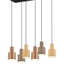 Moderna lampada a sospensione Trio Agudo, 6 luci, multicolore. Lampada a sospensione per soggiorno e sala da pranzo.