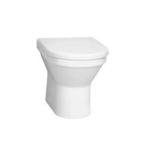 WC a terra bianco (t.b.t.) in ceramica, vista dall'alto.