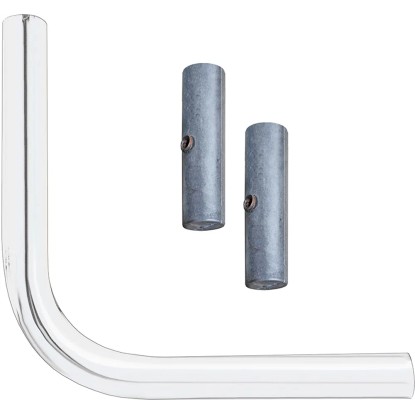 Raccordo angolare per tubo bianco