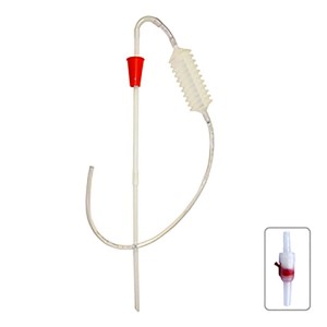 t.b.t. per la raccolta, trasparente con attacco rosso.