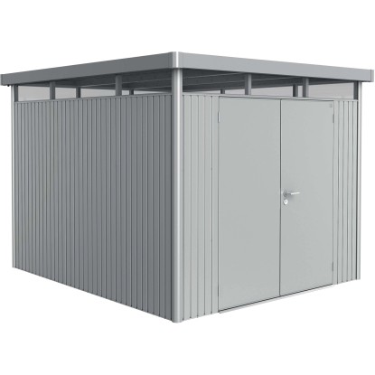 Casetta da giardino Biohort HighLine sp 0,5 mm 222x275x315cm argento 2 batt.
