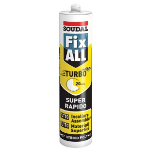 Soudal Fix ALL Turbo Collanti, adesivo sigillante a presa rapida per vari usi.
