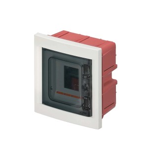 Centralino da incasso per pareti in muratura 4 moduli bianco