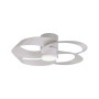 Ventilatore da soffitto grigio moderno con illuminazione a LED.