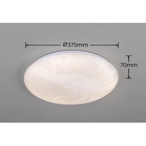 Plafoniera LED Umbria color alabastro, Ø 38 cm, per ambienti domestici. Design semplice e senza tempo.