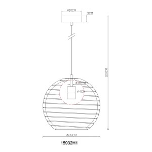 Sospensione LED Nesa Ø 28x120 cm