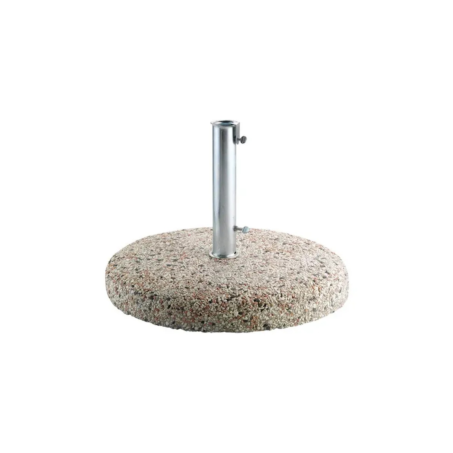t.b.t. Base per ombrellone in pietra con tubo metallico.