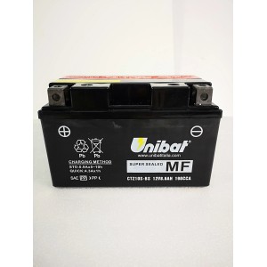 Batteria moto Unibat CTZ10S-BS 12V. Batteria per impianto elettrico moto.