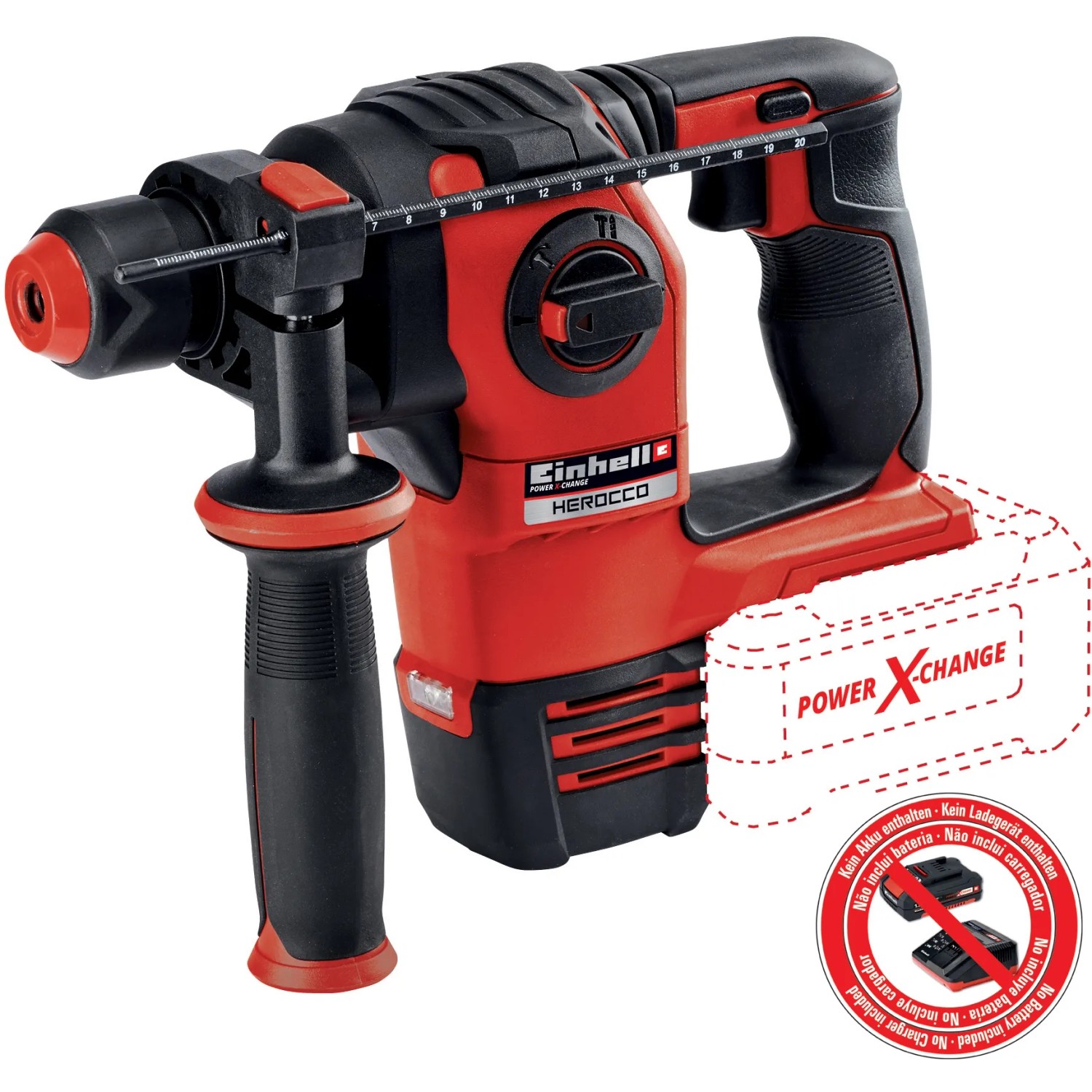 Einhell Tassellatore a batteria Herocco Solo con valigetta, rosso/nero, senza batteria.