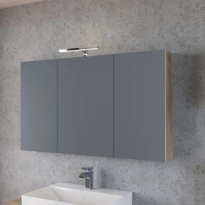 Mobile bagno t.b.t. grigio con illuminazione.