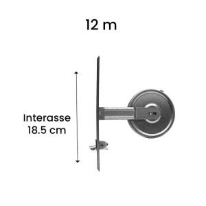 Avvolgitore tapparelle incasso zincato interasse 185 mm 12 m