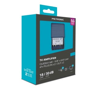 t.b.t. Accessorio video: Amplificatore TV da esterno, 18/30dB, VHF+UHF/UHF, spina.