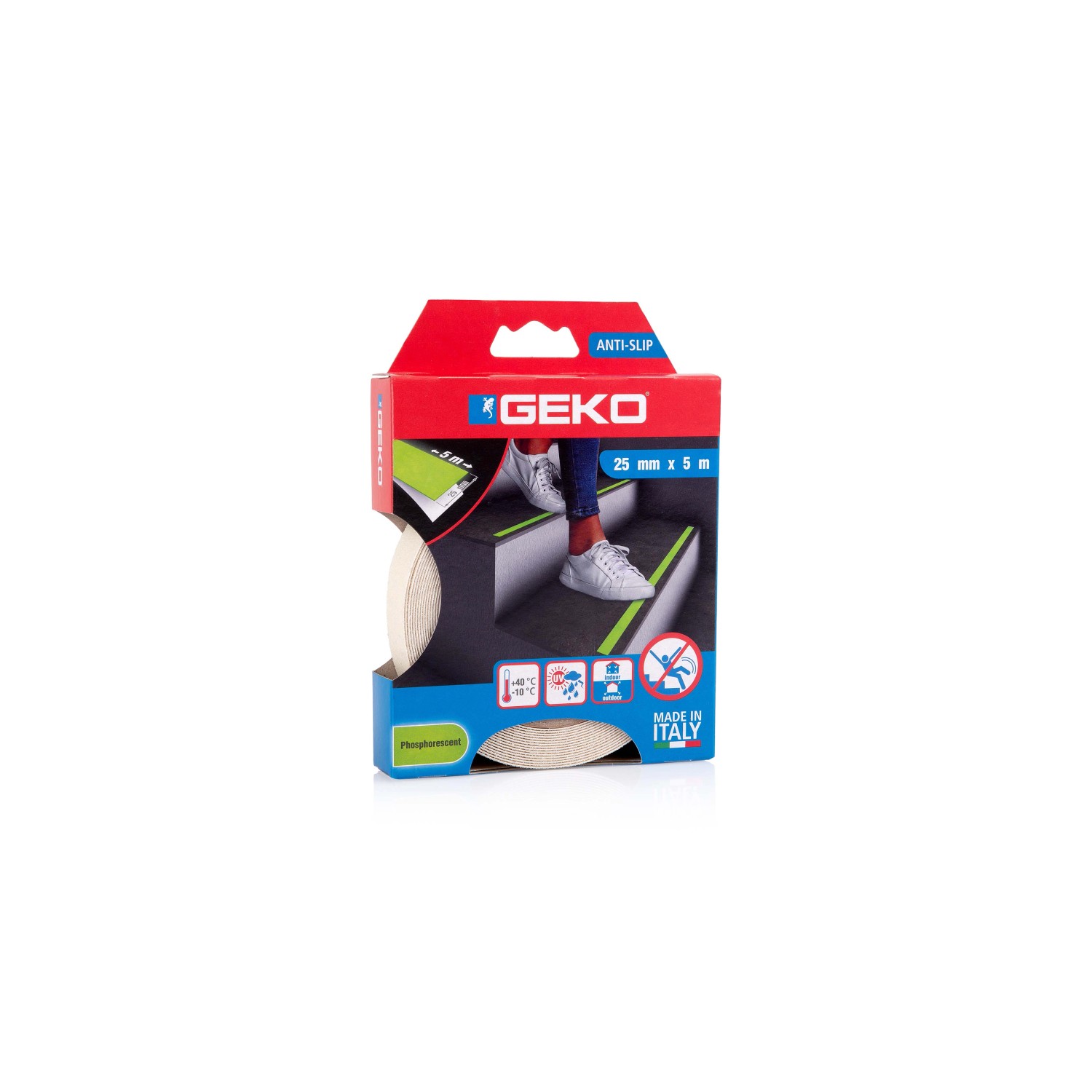 Nastro Antiscivolo Per Scale - 2 Rotoli 5cm X 10m Bianco Impermeabile - Foto 3