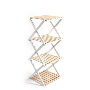 Armadio 4 ripiani in legno 40x33xh.94 cm legno chiaro