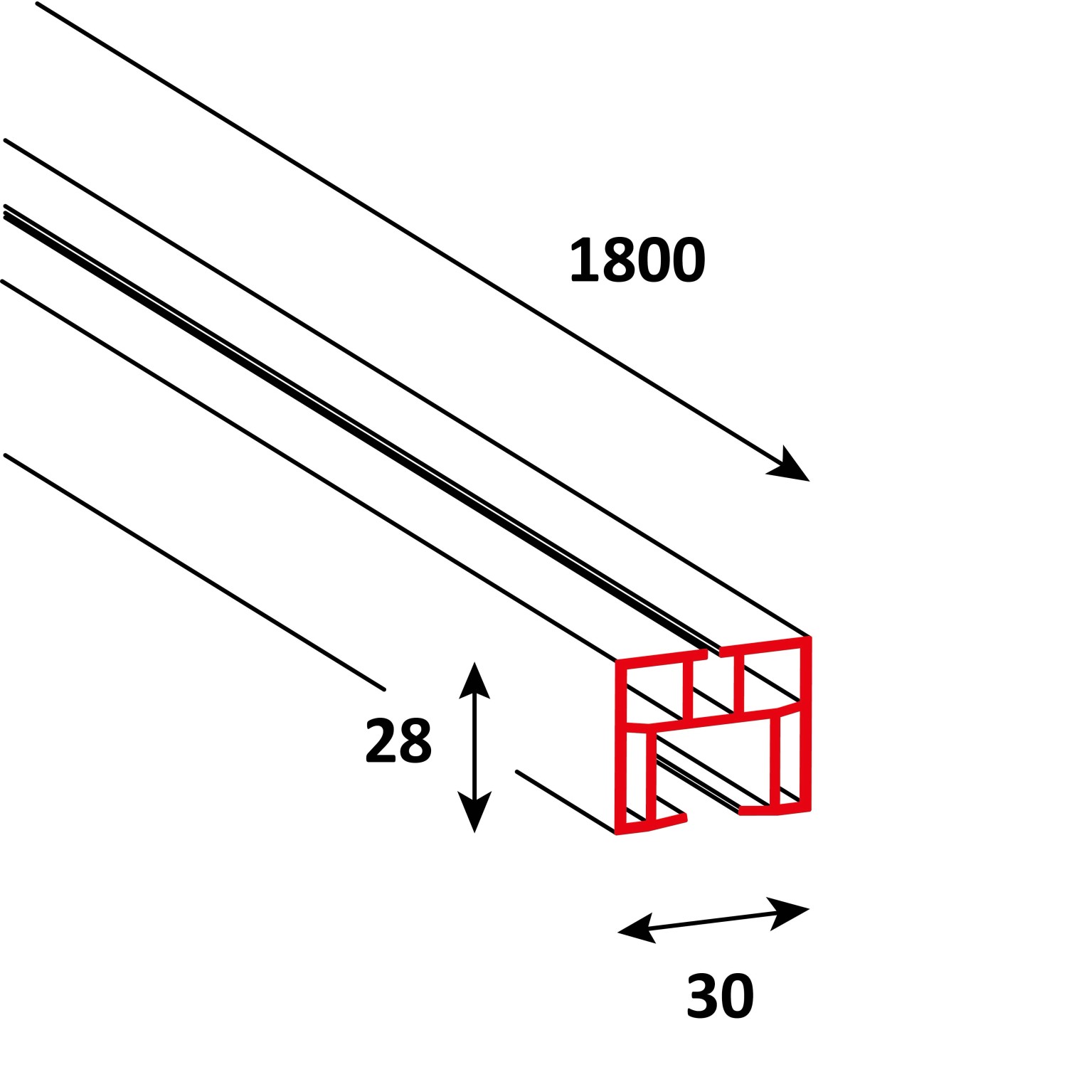 Binario Scorrimento Per Porta A Soffietto Monica | Colore Bianco Cm 180 | Guide Per Porte Pieghevoli - Foto 13