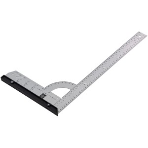 LUX Squadra universale Classic, 280 x 500 mm, con scala e goniometro per misurazioni precise.