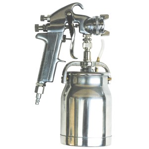 Pistola a spruzzo t.b.t. argentata per compressori.