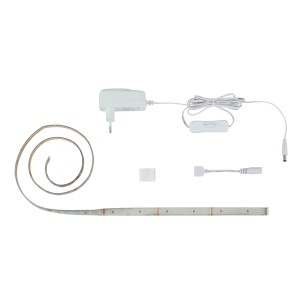 Flexband LED Power argentato (1 m) con 72 LED, alimentatore e interruttore.